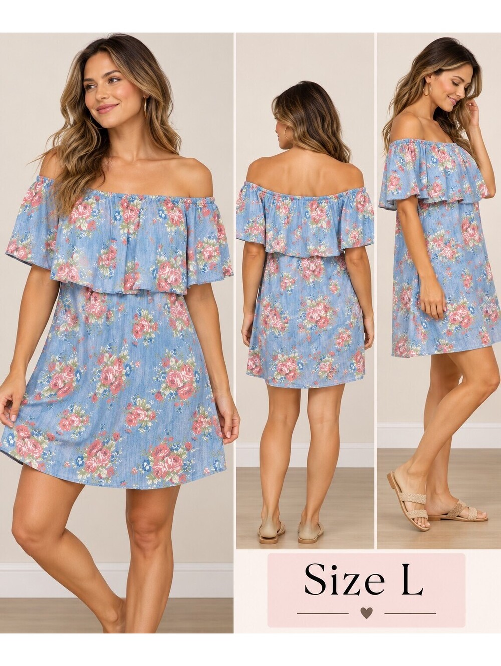Philosophy Dresses Floral Off-Shoulder Dress – Size L